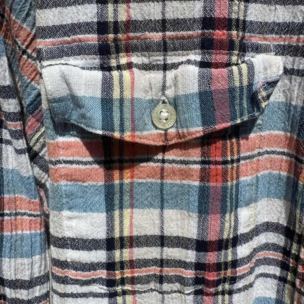 Patagonia Organic Cotton Plaid Shirt - Blue, Pink, White Long Sleeve - Picture 7 of 9
